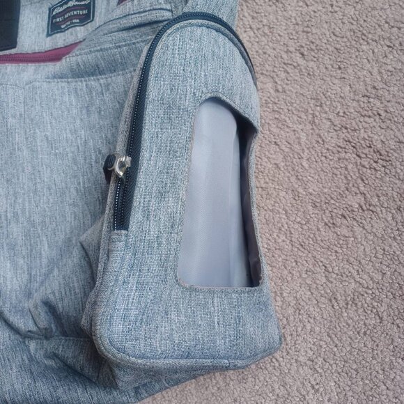 Eddie Bauer First Adventure Diaper Shoulder Bag Heather Grey Black‎ Accents - Picture 5 of 14